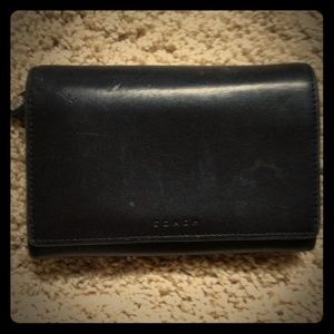Coach Black Leather Medium Wallet